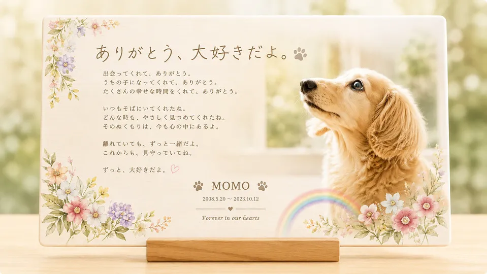ペットメモリアルに添えるメッセージやポエムの例文