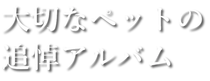 大切なペットの追悼アルバム