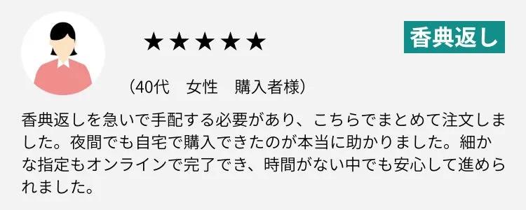 香典返しレビュー