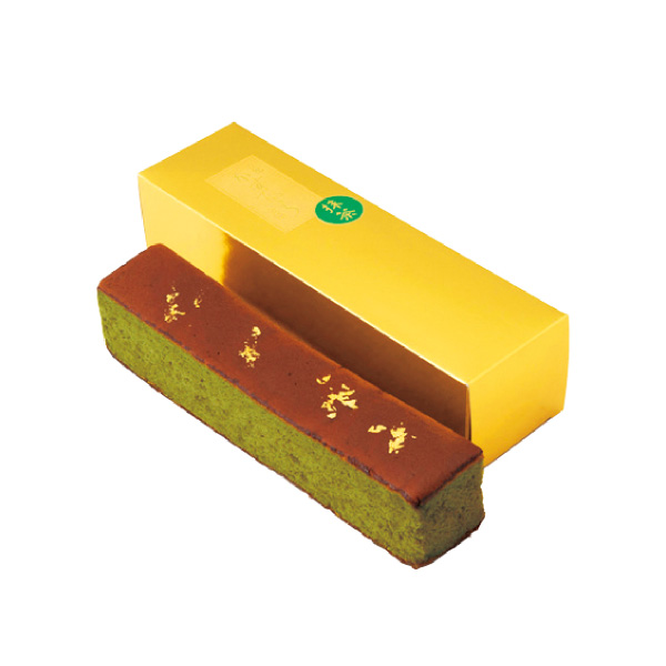 京・伏見 三源庵 抹茶金箔カステラ