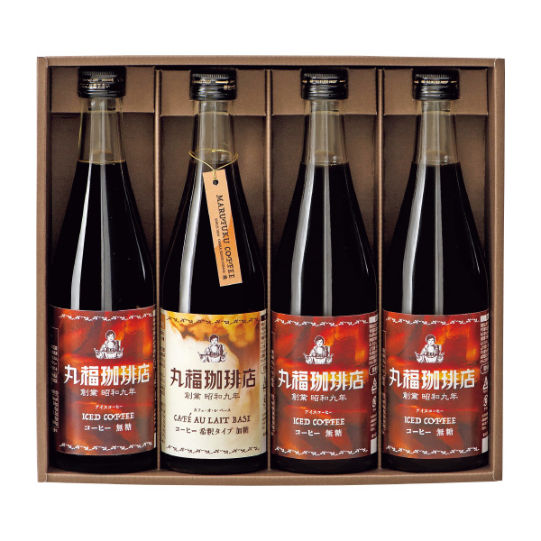 【送料無料】丸福珈琲店 アイスコーヒーセット （4本入）