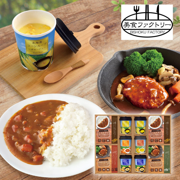 美食ファクトリー ごちそうお手軽バラエティ 北海道スープ&ハンバーグD