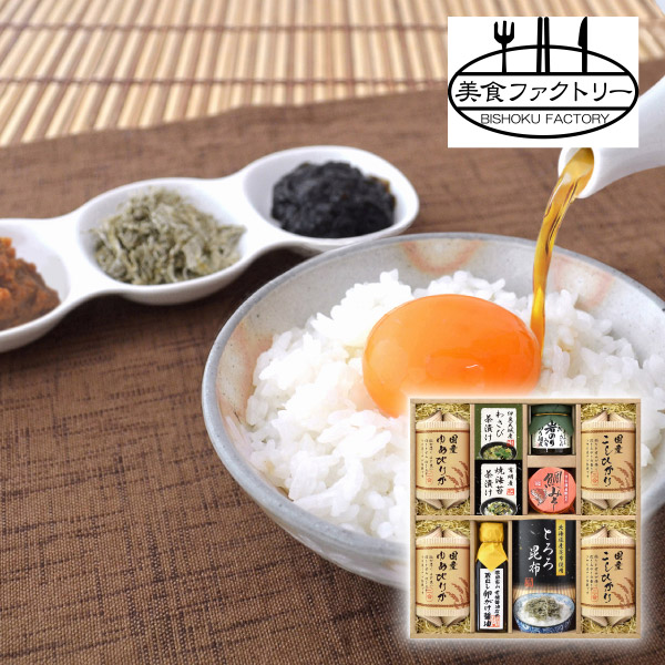 【11%OFF】美食ファクトリー 蔵出し卵がけ醤油と美味しい米ギフトC