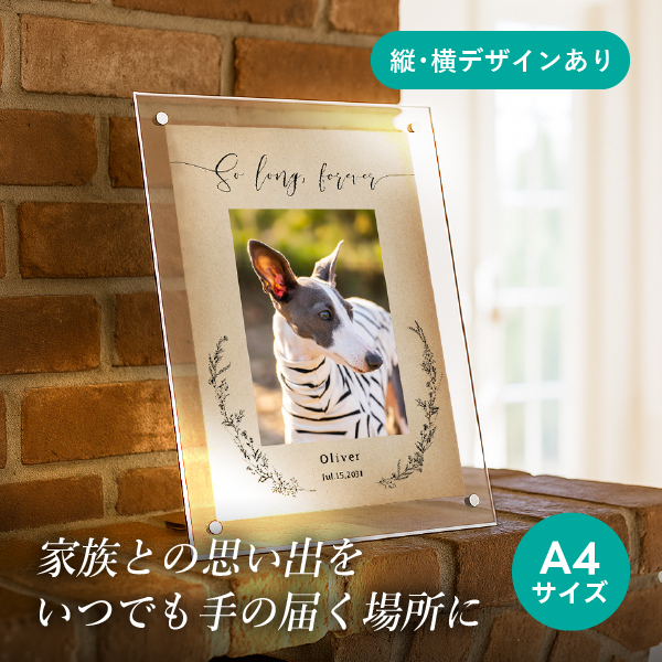 フォトメモリアルボード（ラスティブランチ） A4サイズ