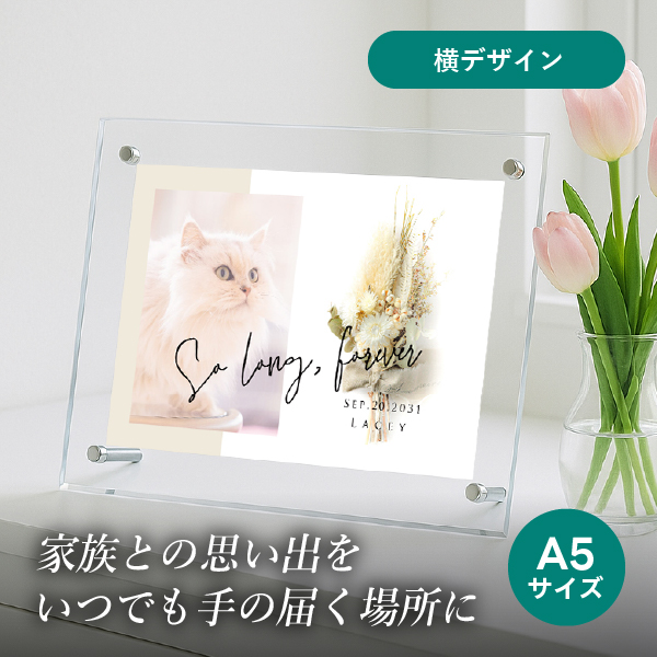 フォトメモリアルボード(シャルムドブーケ シルバーデージー) A5サイズ