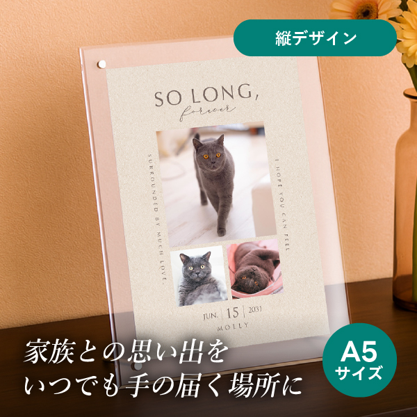 フォトメモリアルボード（ベストモーメント エクリュベージュ） A5サイズ