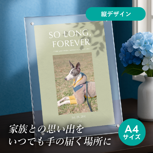 フォトメモリアルボード（ラ・ルーチェ スモークグリーン） A4サイズ