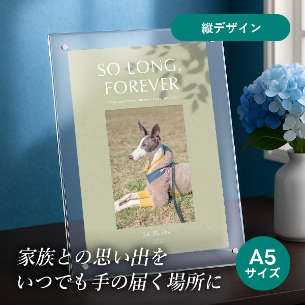 フォトメモリアルボード（ラ・ルーチェ スモークグリーン） A5サイズ