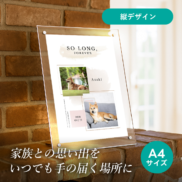 フォトメモリアルボード（アンドラバーズDesign.2 グレージュ） A4サイズ