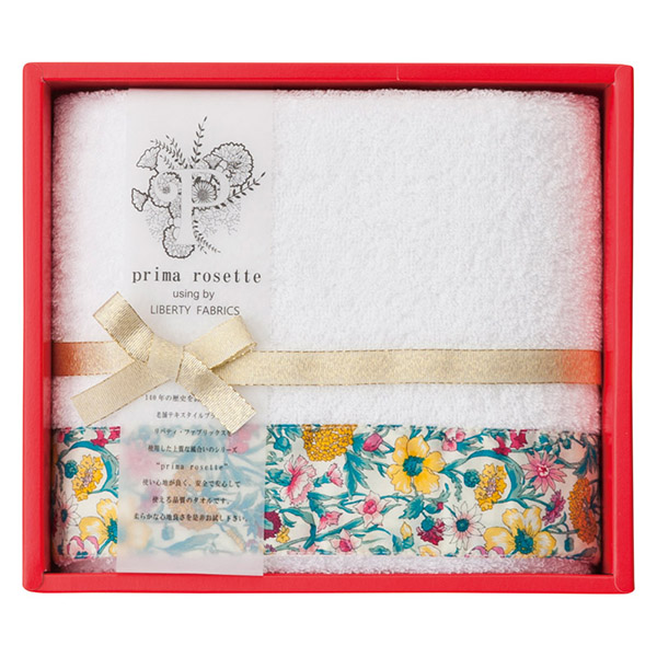 prima rosette using by LIBERTY FABRICS フェイスタオル（イエロー）