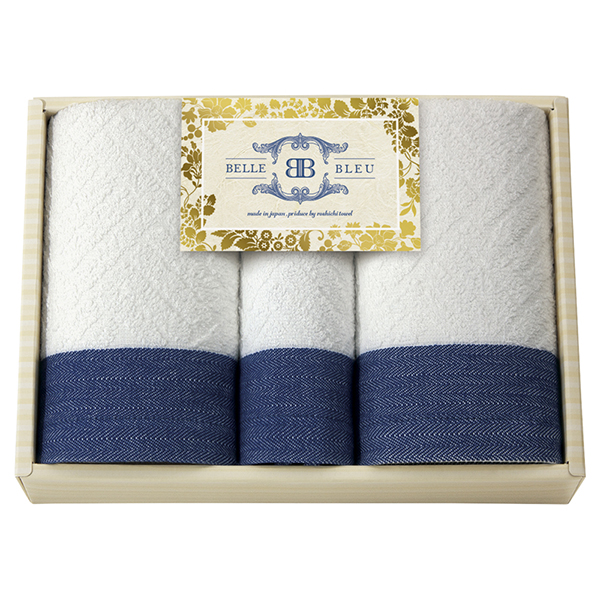 BELLE BLEU（ベルブルー）日本製 フェイスタオル2P ハンドタオル1P