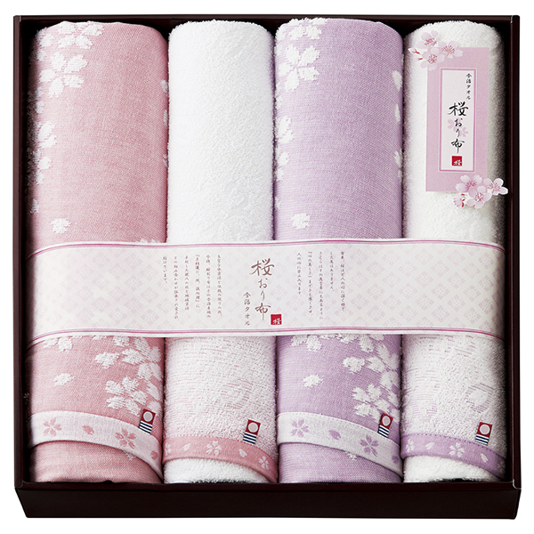 桜おり布 バスタオル2P フェイスタオル2P