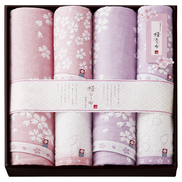 桜おり布 バスタオル2P フェイスタオル4P