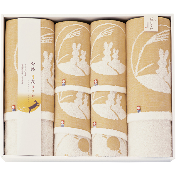 今治タオルブランド 月夜うさぎ バスタオル2P フェイスタオル4P