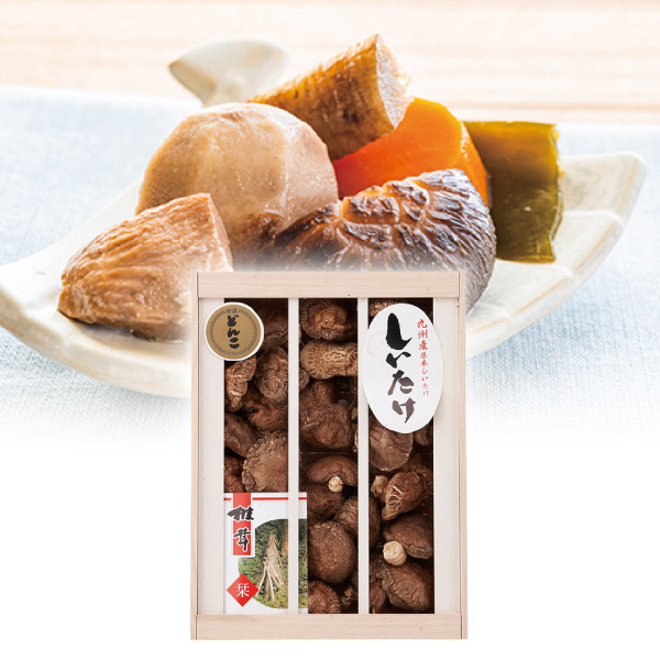 九州産原木どんこ椎茸（木箱入）A