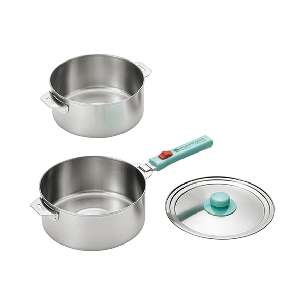 燕熟の技 ハンドル着脱式鍋18cm&20cmセット