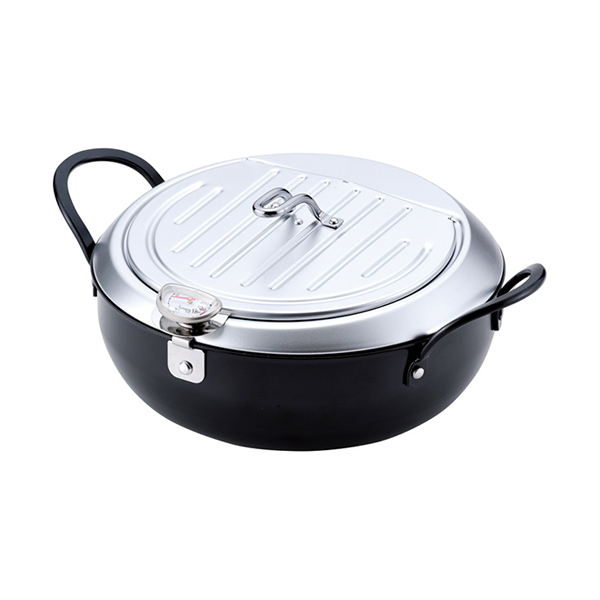 燕三条発いいもの小路IH対応鉄製蓋付天ぷら鍋24cm