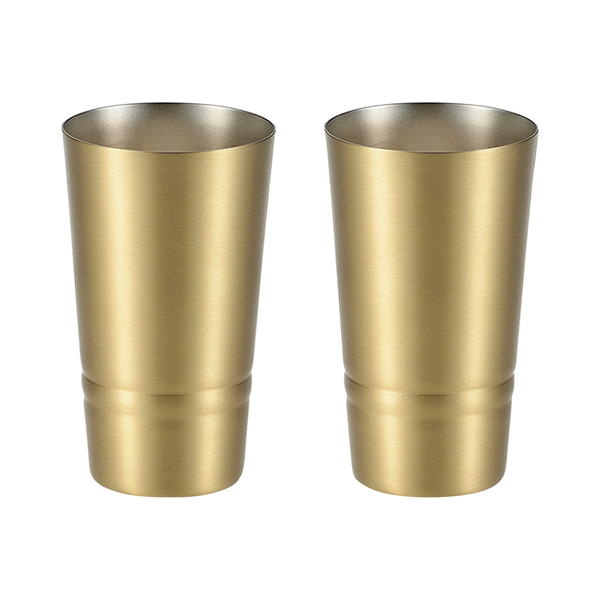 食楽工房 シンプルライン 真鍮製ビアカップ 2P