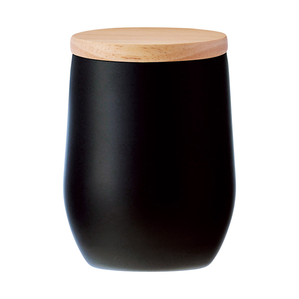 DECO+ ウッドキャップ・ラウンドタンブラー（マットブラック）