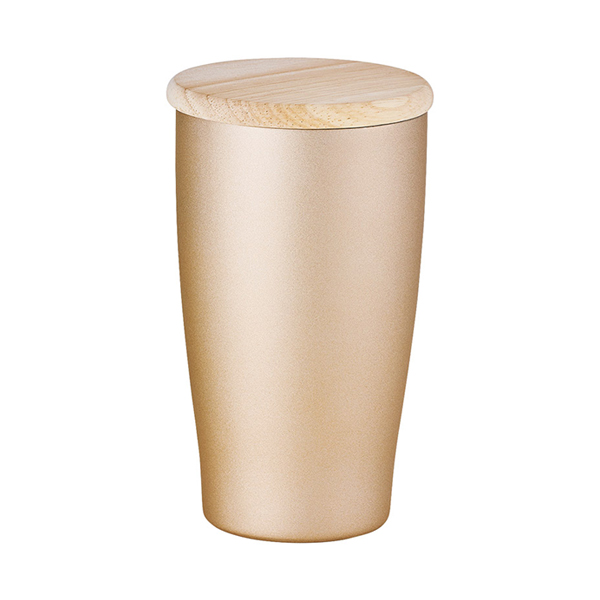 DECO+ ウッドキャップ・ステンレスタンブラー（シャンパンゴールド）