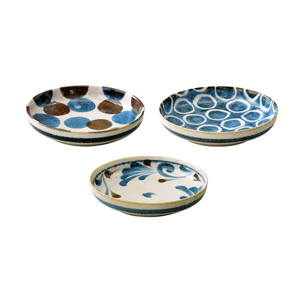 Brush Blue 筆青 トリオパスタボウル