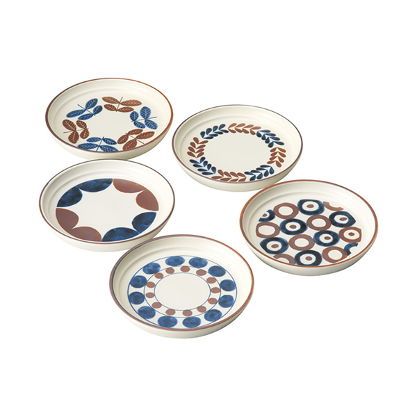 レトロモダン プレート5枚組