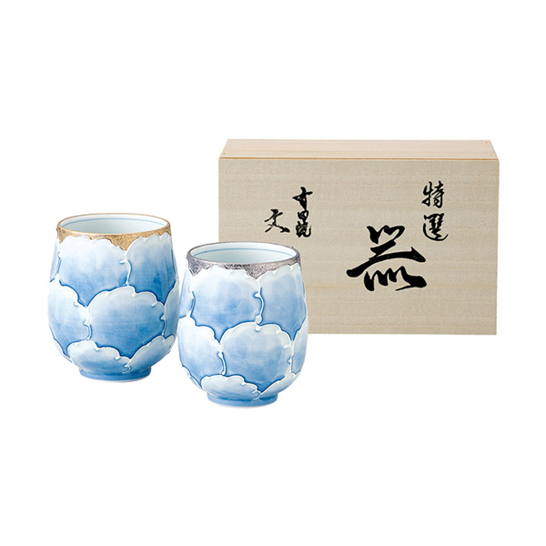 有田焼 プラチナ牡丹 組湯呑