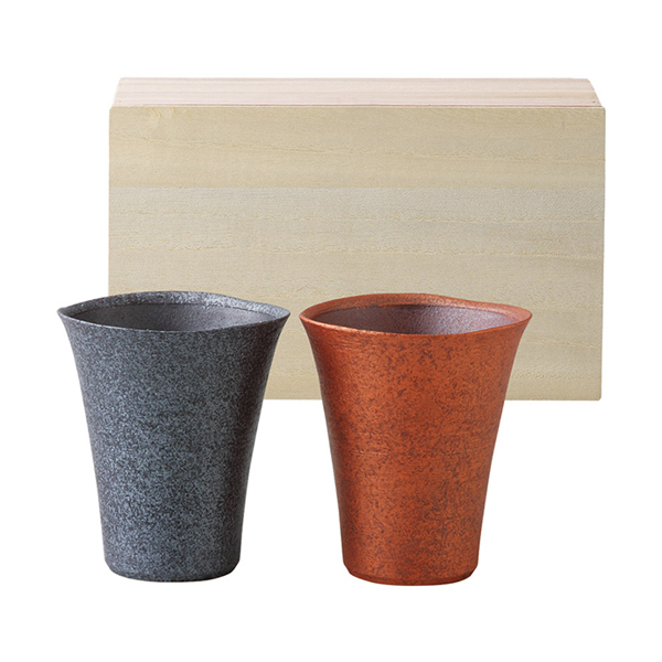 有田焼 銅器彩 ゴブレットペア