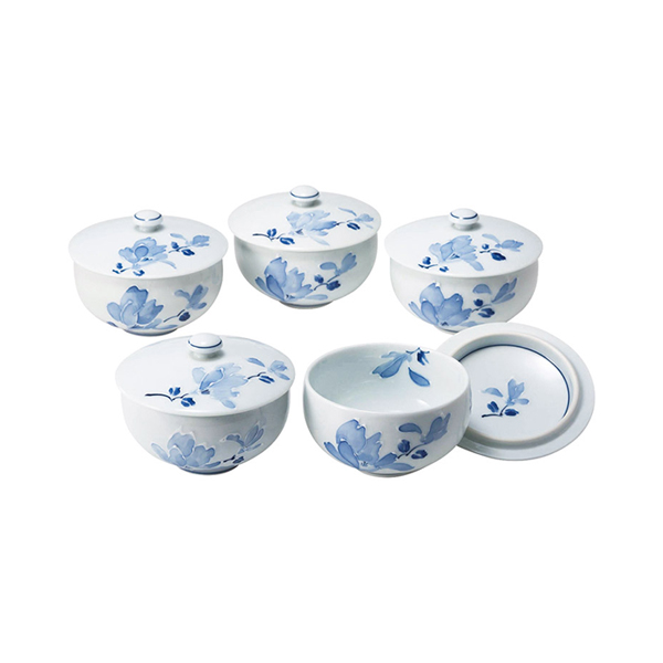 波佐見焼 辻が花 蓋付汲出揃