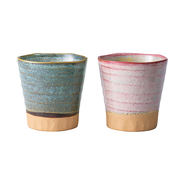 美濃窯変 カップペア 木箱入