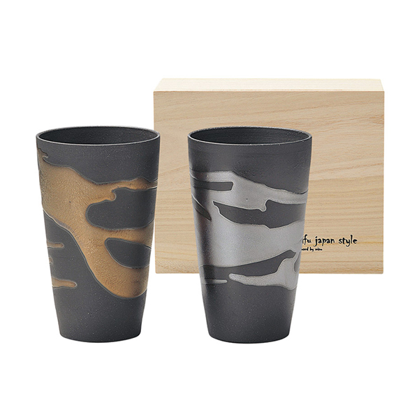 清風の匠 田端繁道 金銀流し 泡立ちカップペア