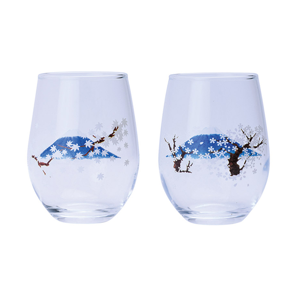 冷感グラス(小) ペア(富士桜・富士紅葉)