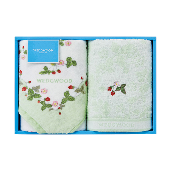 ウェッジウッド フェイスタオル2P(グリーン)