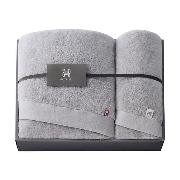 今治タオル HOTELIST バス1P・フェイスタオル1P（グレージュ）