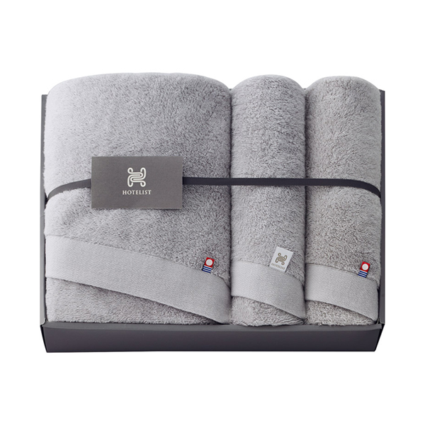 今治タオル HOTELIST バス1P・フェイスタオル2P（グレージュ）
