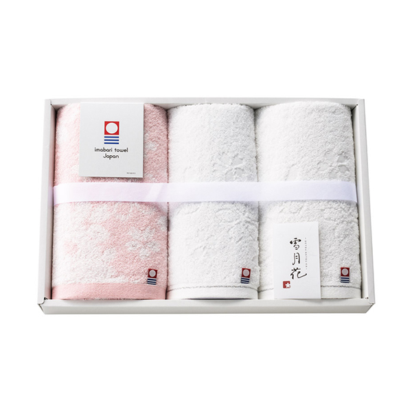 今治タオル 雪月花II フェイス2P・ウォッシュタオル1P