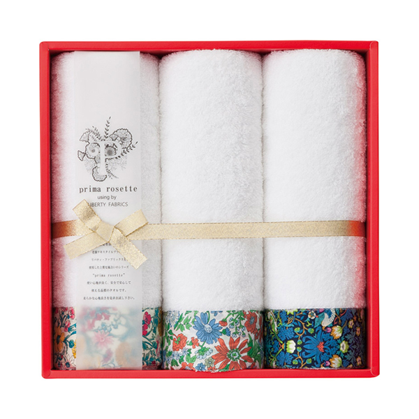 prima rosette using by LIBERTY FABRICS フェイスタオル3P（YGN）