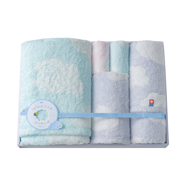 天使のふわもこ ふわふわひつじのかくれんぼ タオルセット C