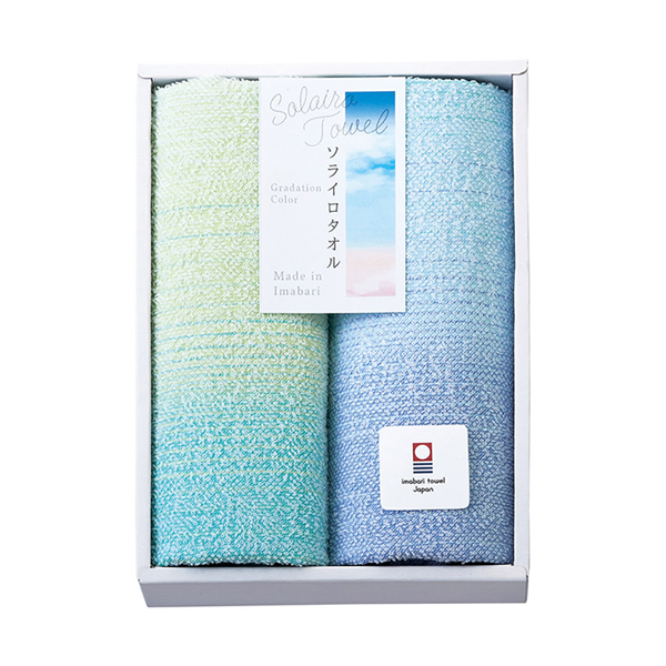 Solairo Towel（ソライロタオル） 今治産タオル フェイスタオル2P（ブルー）