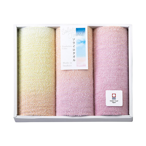 Solairo Towel（ソライロタオル） 今治産タオル フェイスタオル3P（ピンク）