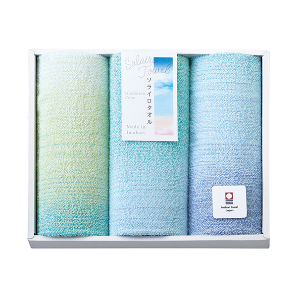 Solairo Towel（ソライロタオル） 今治産タオル フェイスタオル3P（ブルー）
