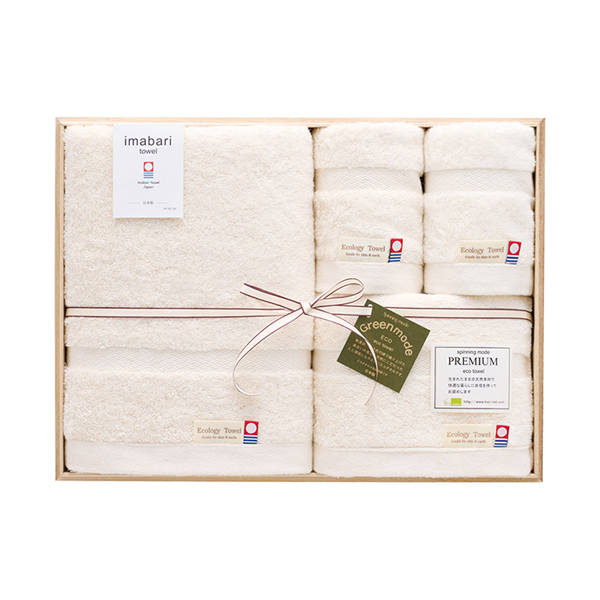 スピニングモード 今治エコ プレミアム タオルセット（木箱入）