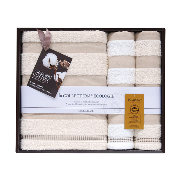 泉州 インディア・オーガニックII バス1P・フェイスタオル2P