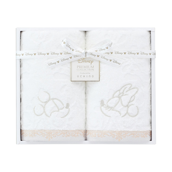 ディズニー プレミアム エターナリー フェイスタオル2P（ホワイト）