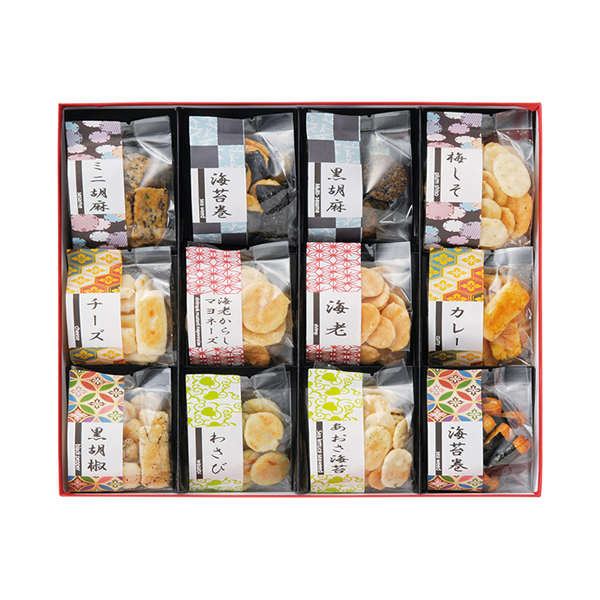 お煎餅12種詰合せ あられ煎