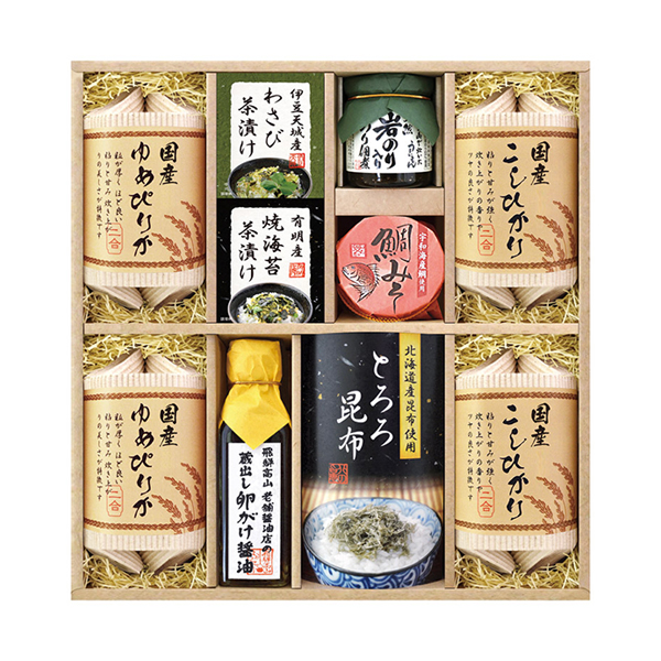 美食ファクトリー 蔵出し卵がけ醤油と美味しい米ギフト C