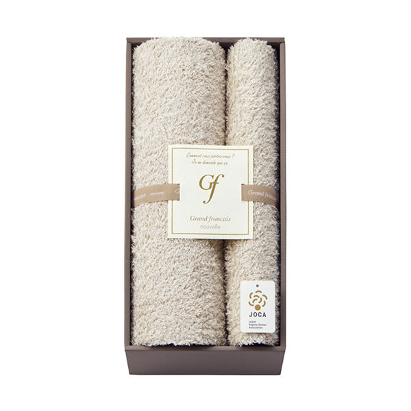 グランフランセヌーベル オーガニックコットン バスタオル1P・フェイスタオル1P