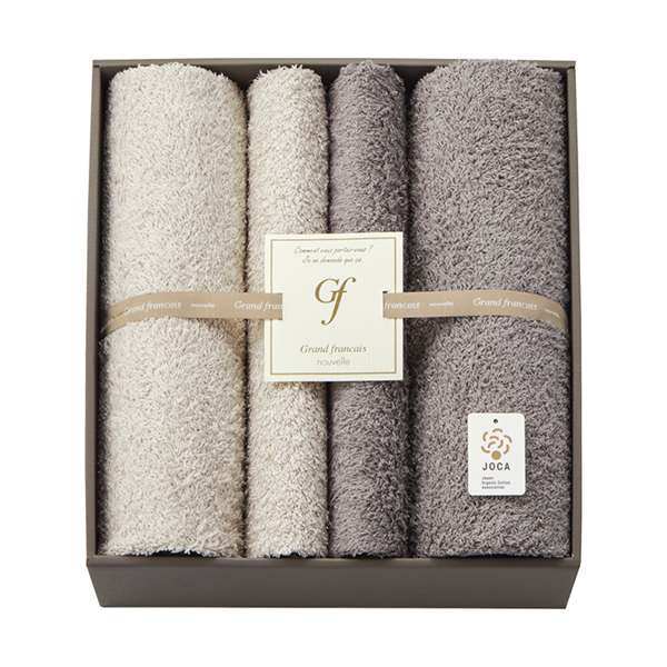 グランフランセヌーベル オーガニックコットン バスタオル2P・フェイスタオル2P