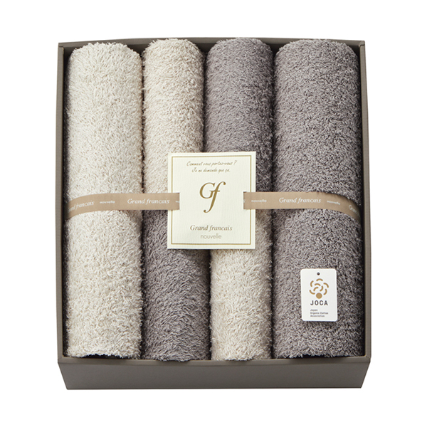 グランフランセヌーベル オーガニックコットン バスタオル2P・フェイスタオル4P