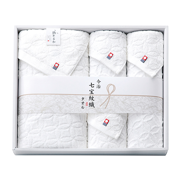 今治タオルブランド 七宝紋織 バスタオル1P・ミニバスタオル1P・フェイスタオル1P・ウォッシュタオル1P